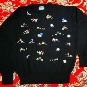 Meister Embroidered Ski SweaterSwiss Alps Embroidered Sweater